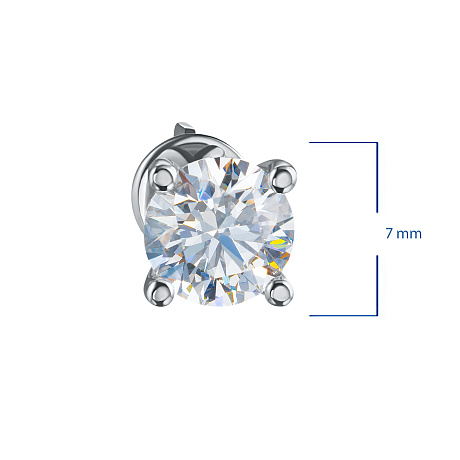 Пусеты из белого золота