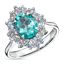 Кольцо из белого золота c бриллиантами