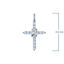 Подвеска из серебра c бриллиантами