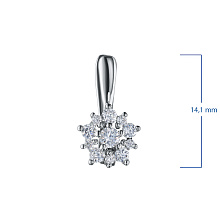 Серьги из серебра c бриллиантами выращенными