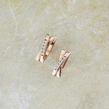 Серьги из красного золота с бриллиантами