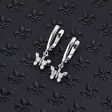 Серьги из белого золота с бриллиантами (изготовление)