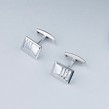 Запонки из серебра с бриллиантами (изготовление)