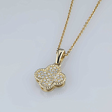 Подвеска из желтого золота c бриллиантами