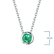 Колье из серебра с изумрудом