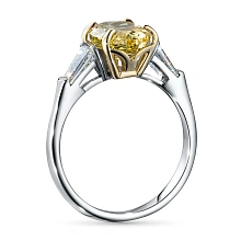 Кольцо из комбинированного золота c бриллиантами