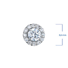 Пусеты из белого золота c бриллиантами