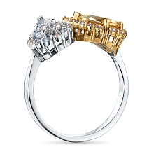 Кольцо из комбинированного золота c бриллиантами