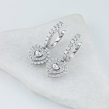 Серьги из белого золота с бриллиантами (изготовление)