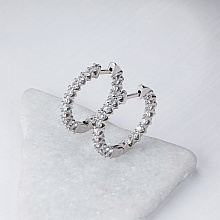 Серьги из белого золота с бриллиантами (изготовление)