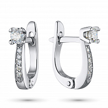 Серьги из белого золота с бриллиантами (изготовление)