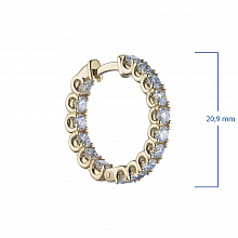 Серьги из желтого золота с бриллиантами (изготовление)