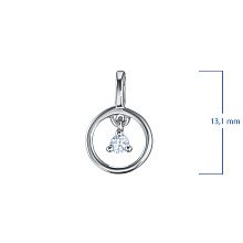 Подвеска из серебра с бриллиантом