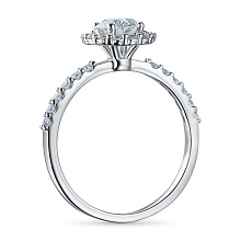 Кольцо из белого золота c бриллиантами