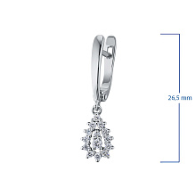 Серьги из белого золота с бриллиантами (изготовление)