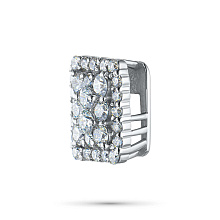 Подвеска из белого золота c бриллиантами выращенными