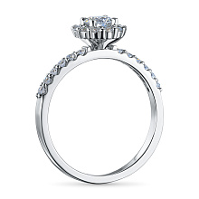 Кольцо из серебра c бриллиантами