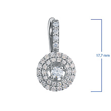 Серьги из белого золота c бриллиантами