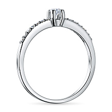 Кольцо из серебра c бриллиантами