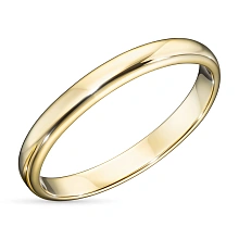 Гладкое кольцо из желтого золота