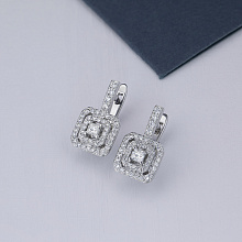 Серьги из белого золота с бриллиантами (изготовление)