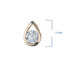 Подвеска из желтого золота с бриллиантом