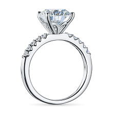 Кольцо из белого золота (изготовление) с бриллиантами