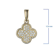 Подвеска из желтого золота c бриллиантами
