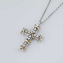 Подвеска из комбинированного золота (изготовление) с бриллиантами