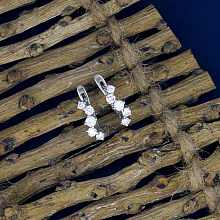 Серьги из белого золота c бриллиантами