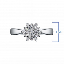 Кольцо из белого золота с бриллиантами (изготовление)