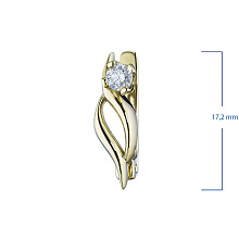 Серьги из желтого золота с бриллиантами