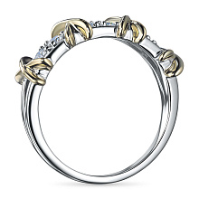 Кольцо из комбинированного золота c бриллиантами