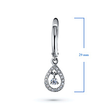 Серьги из белого золота с бриллиантами (изготовление)