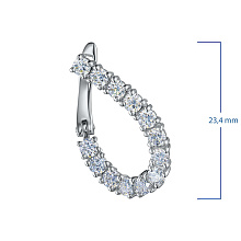 Серьги из белого золота c бриллиантами