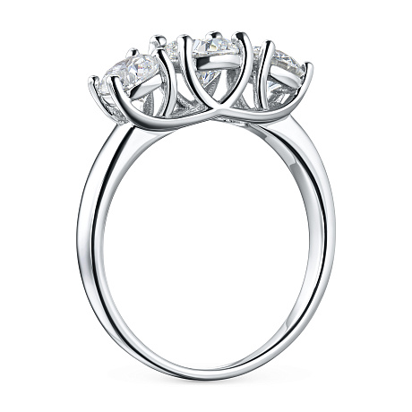 Классическое кольцо из белого золота