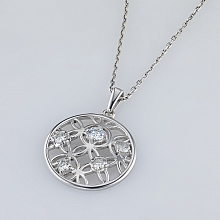 Подвеска из белого золота с бриллиантами (изготовление)