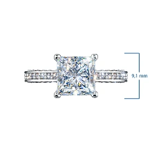 Кольцо из белого золота c бриллиантами