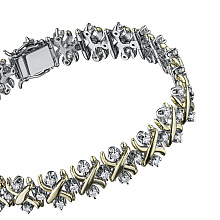 Браслет из комбинированного золота с бриллиантами (изготовление)