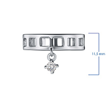 Обручальное кольцо из серебра (изготовление) с бриллиантом