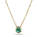 Колье из желтого золота с изумрудом