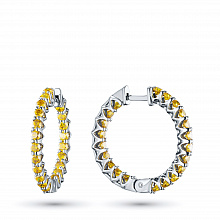 Серьги из белого золота (изготовление) с бриллиантами