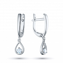 Серьги из белого золота с бриллиантами (изготовление)