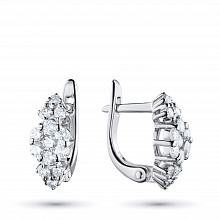 Серьги из белого золота с бриллиантами (изготовление)