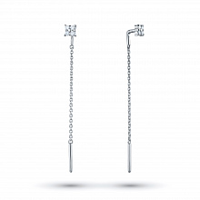 Серьги из белого золота с бриллиантами (изготовление)