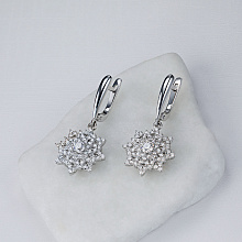 Серьги из белого золота с бриллиантами (изготовление)