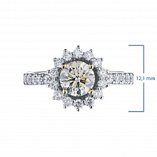 Кольцо из комбинированного золота с бриллиантами (изготовление)