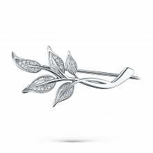 Брошь из белого золота с бриллиантами (изготовление)