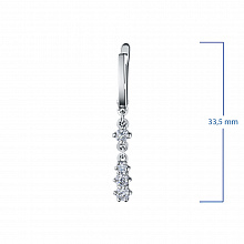 Серьги из белого золота с бриллиантами (изготовление)