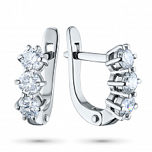 Серьги из комбинированного золота с бриллиантами (изготовление)